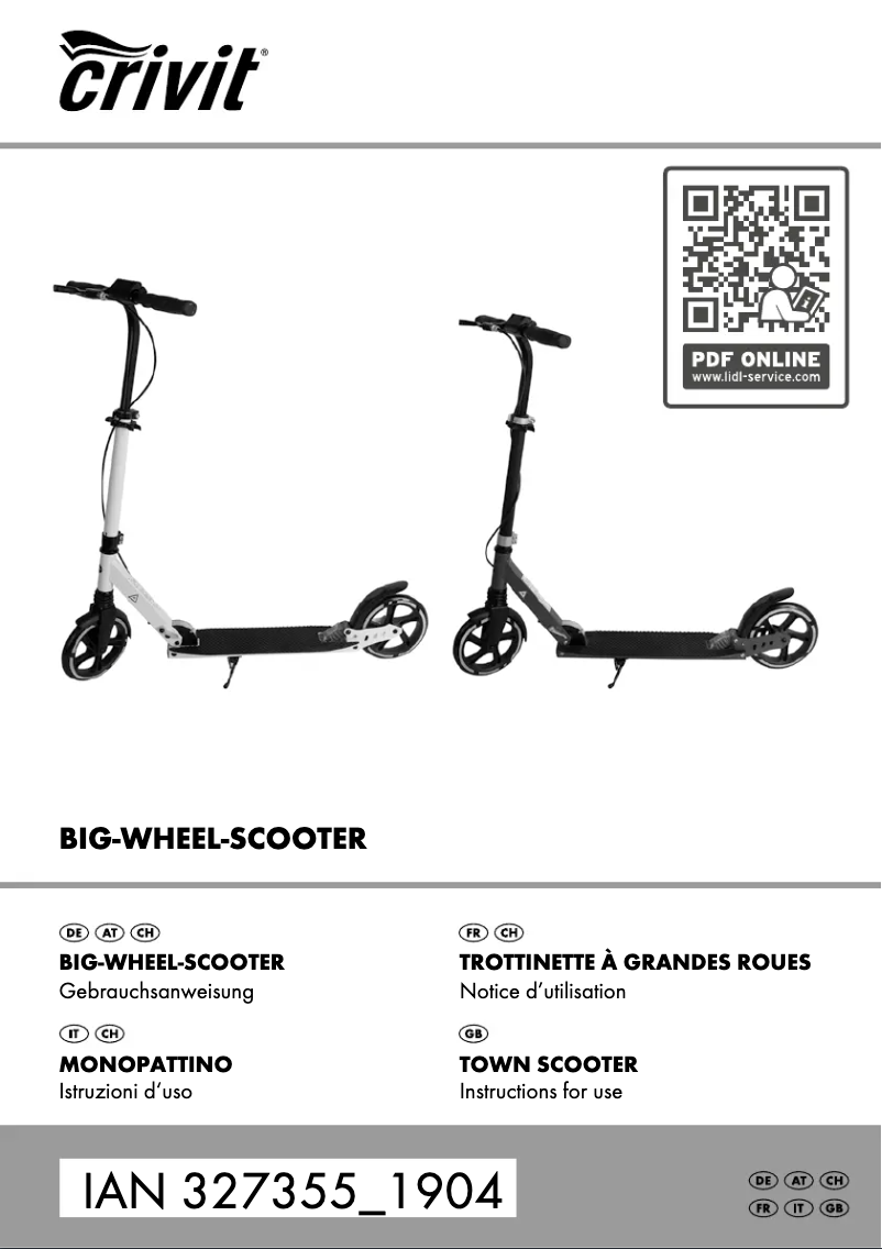 Page 1 of the manual User Manual Crivit IAN 327355