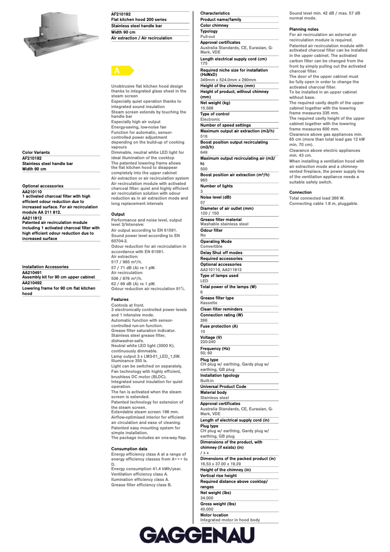 Image de la première page du manuel de l'appareil AF210192
