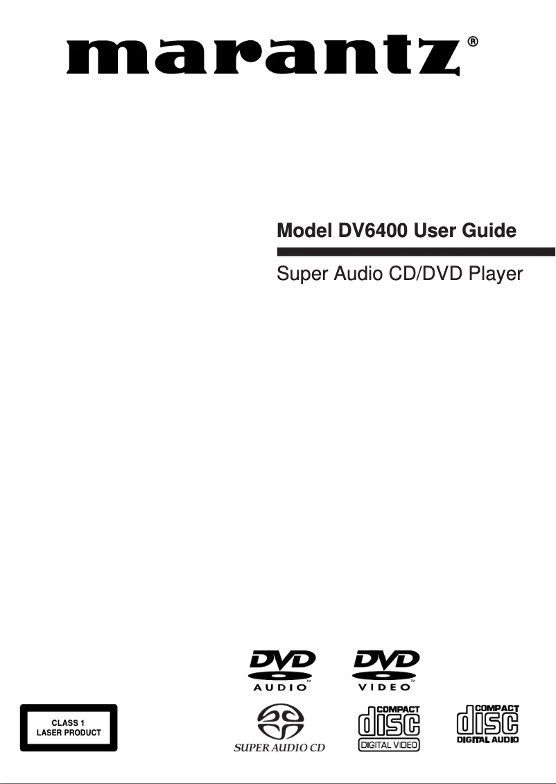 First page image of the manual for DV6400