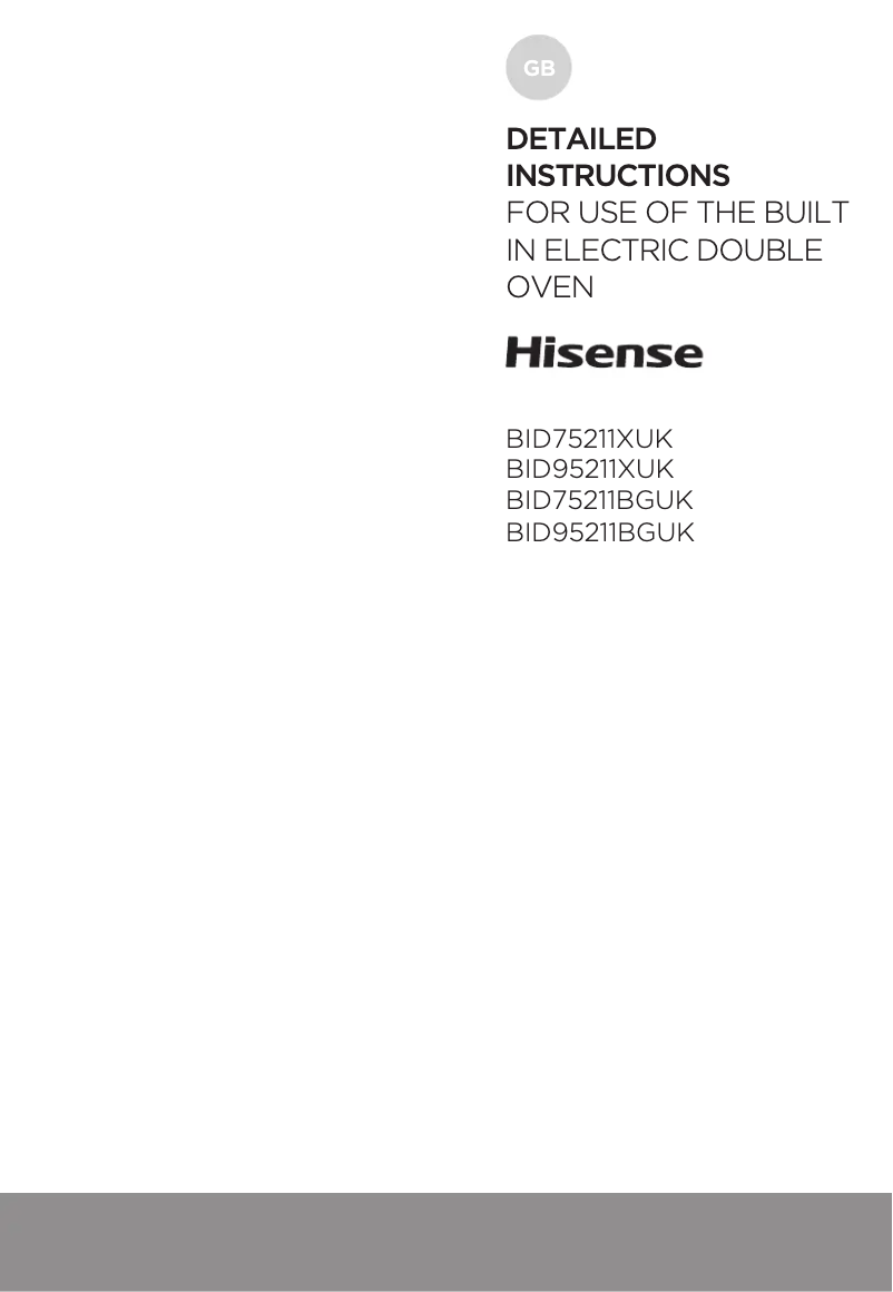 Page 1 of the manual User Manual Hisense BI6095CGUK