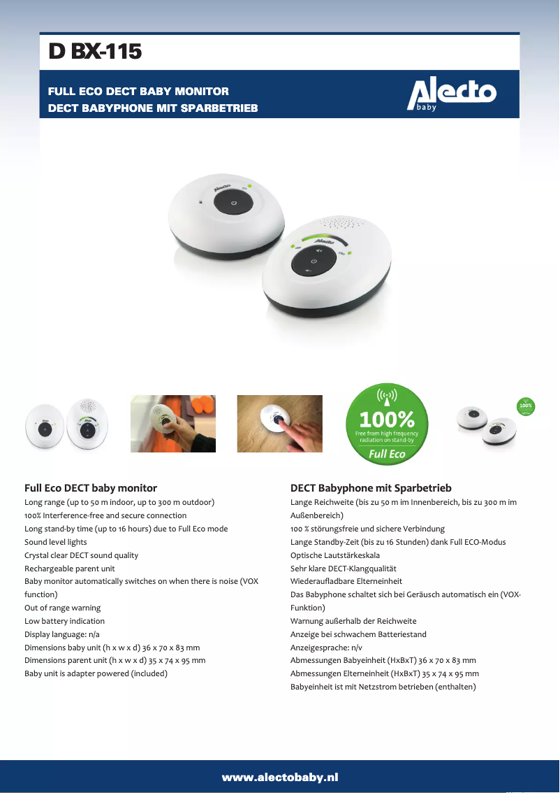 Image de la première page du manuel de l'appareil DBX-115