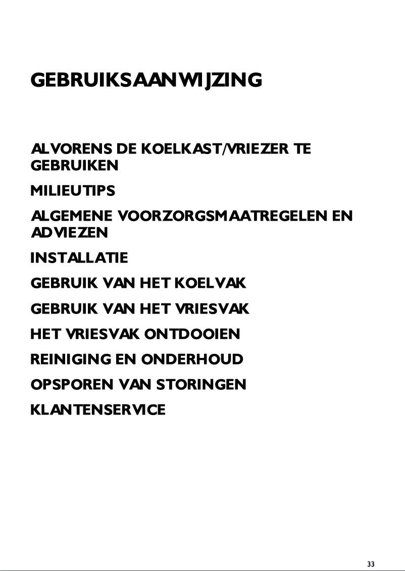 Page 1 of the manual User Manual Whirlpool ARC 5781