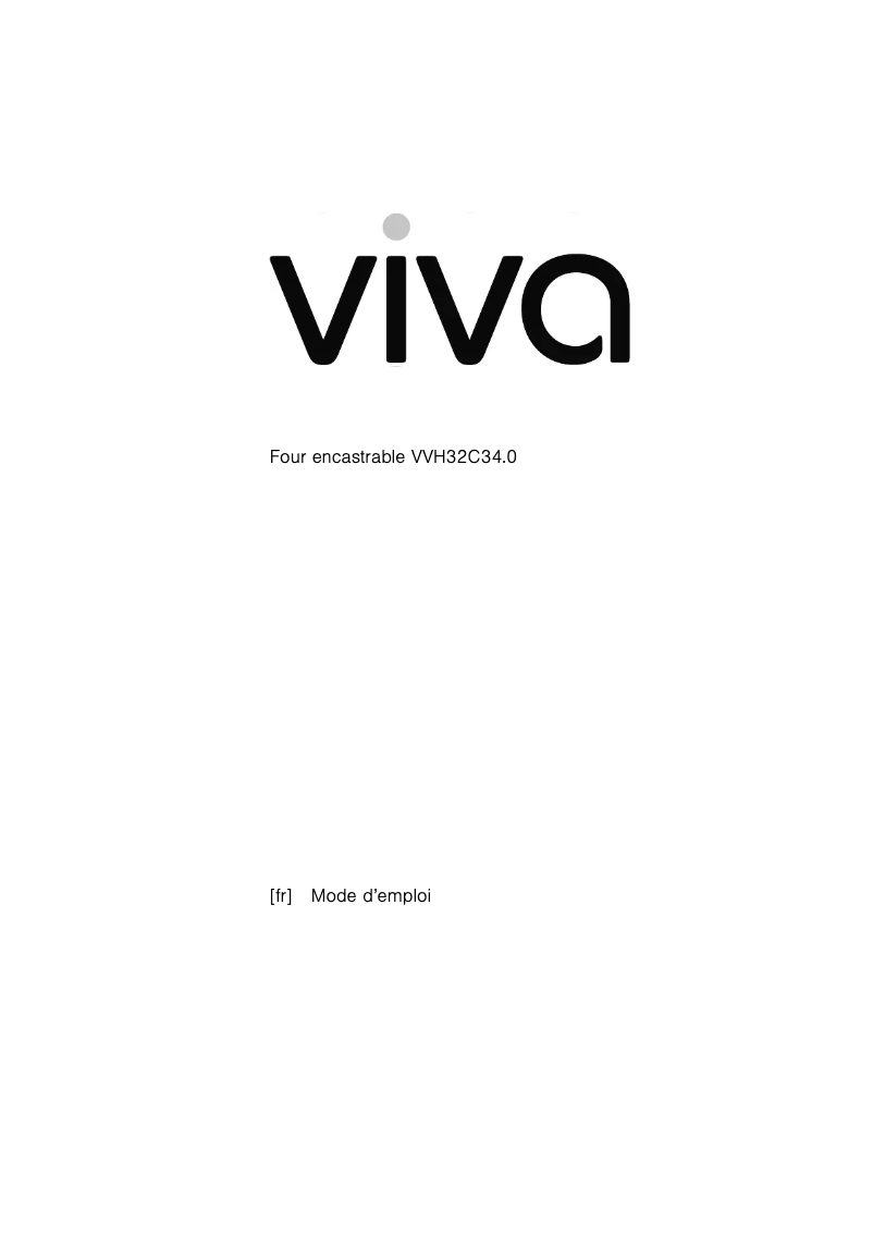 First page image of the manual for VVH32C3420