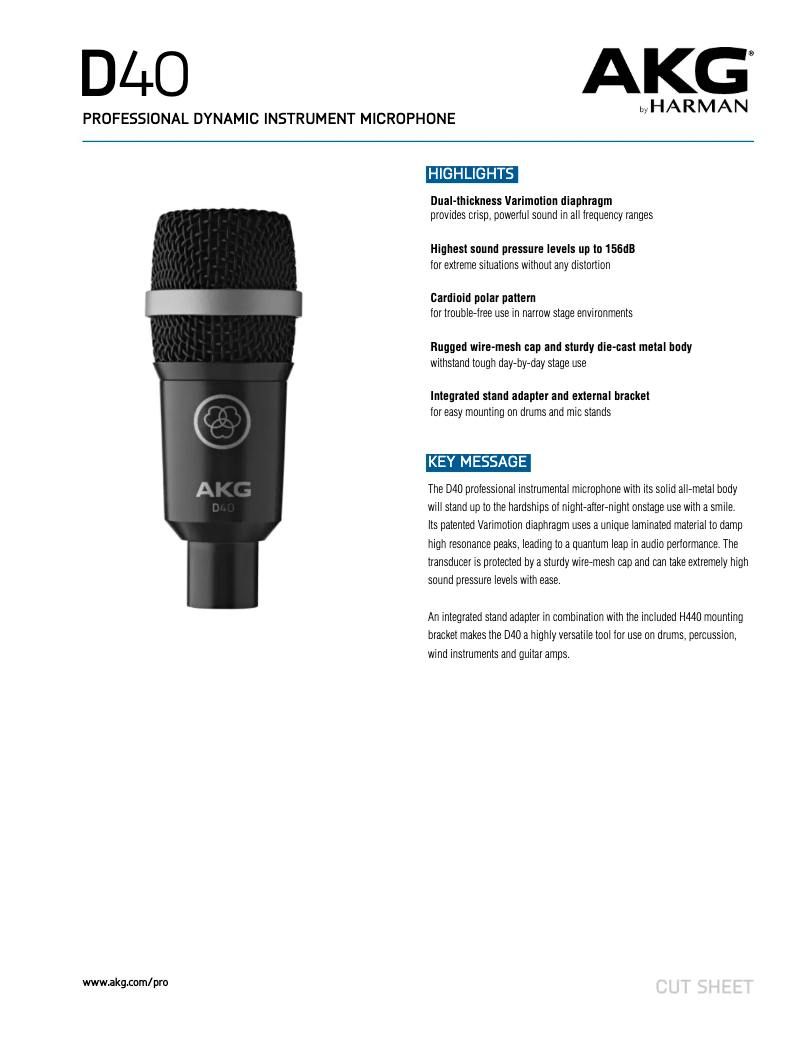 First page image of the manual for D40