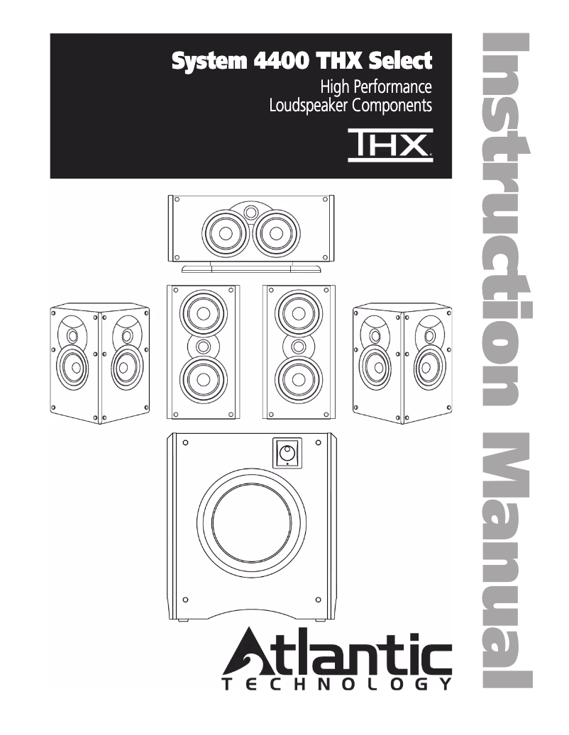 Page 1 of the manual User Manual Atlantic 4400 THX Select