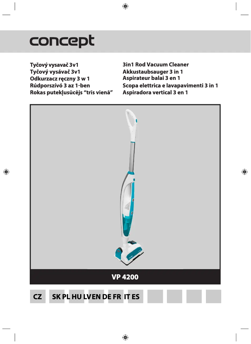 Page 1 of the manual User Manual Concept VP4200