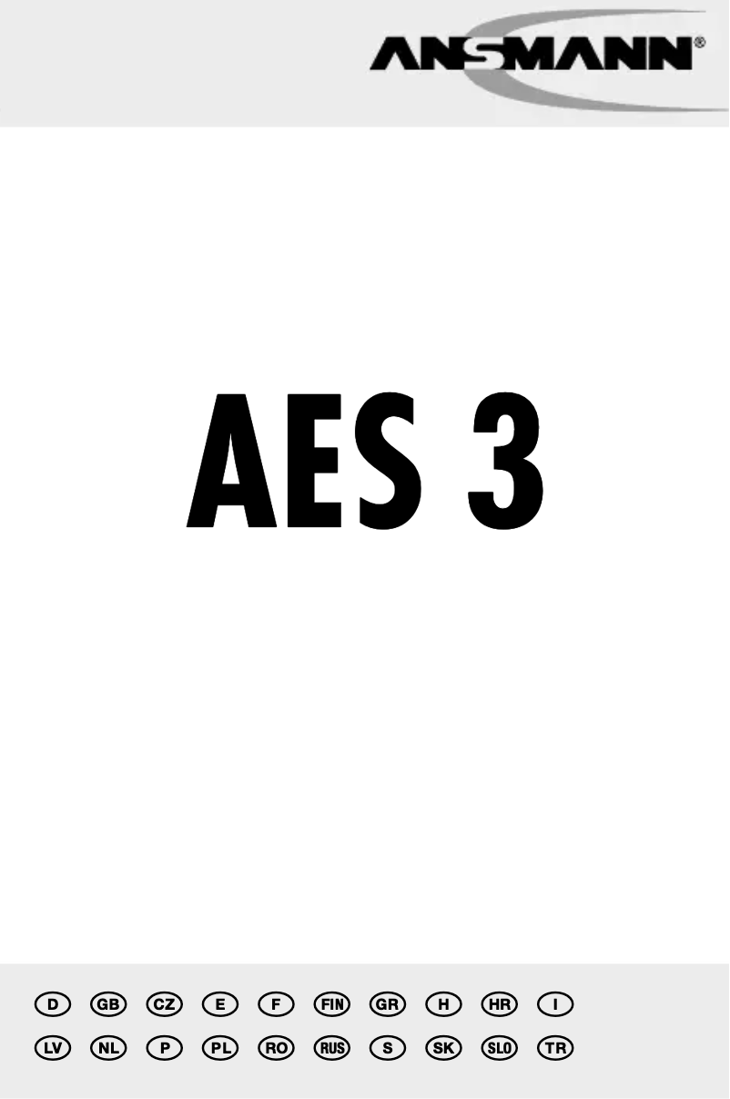 Page 1 of the manual User Manual Ansmann AES3