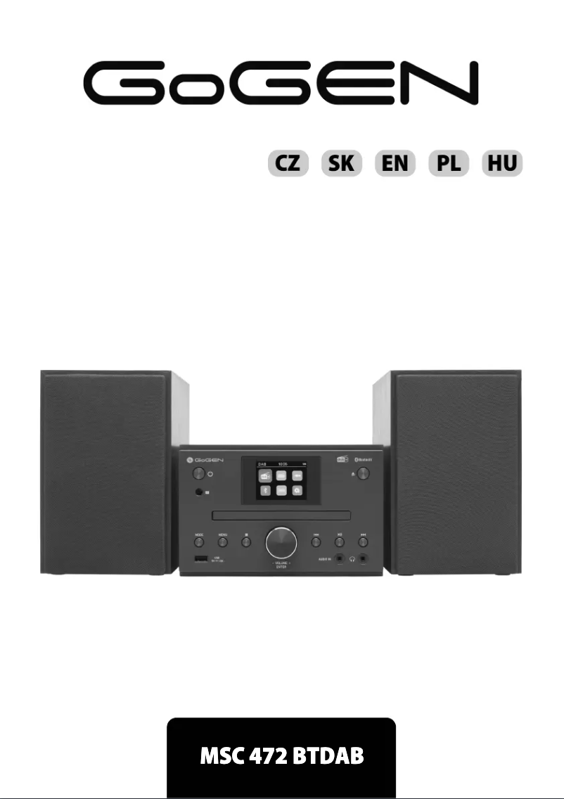 Image de la première page du manuel de l'appareil MSC 472 BTDAB