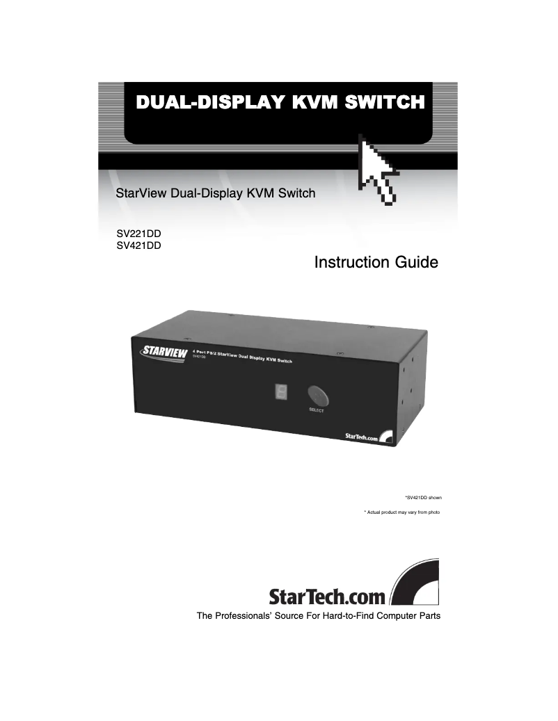 First page image of the manual for SV421DVIDD