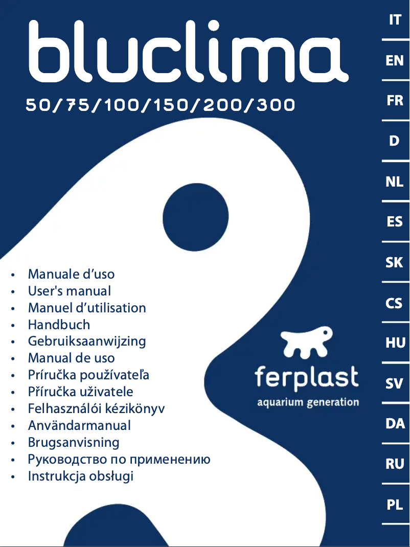 Page 1 of the manual User Manual Ferplast Bluclima
