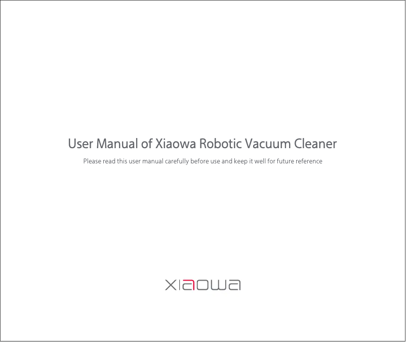 Page 1 of the manual User Manual Roborock C1