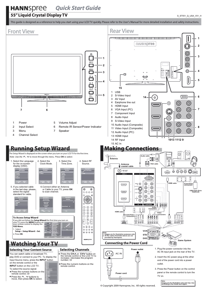 First page image of the manual for ST551