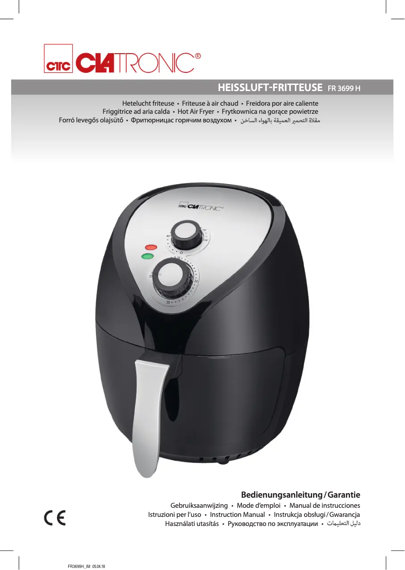 First page image of the manual for FR 3699 H