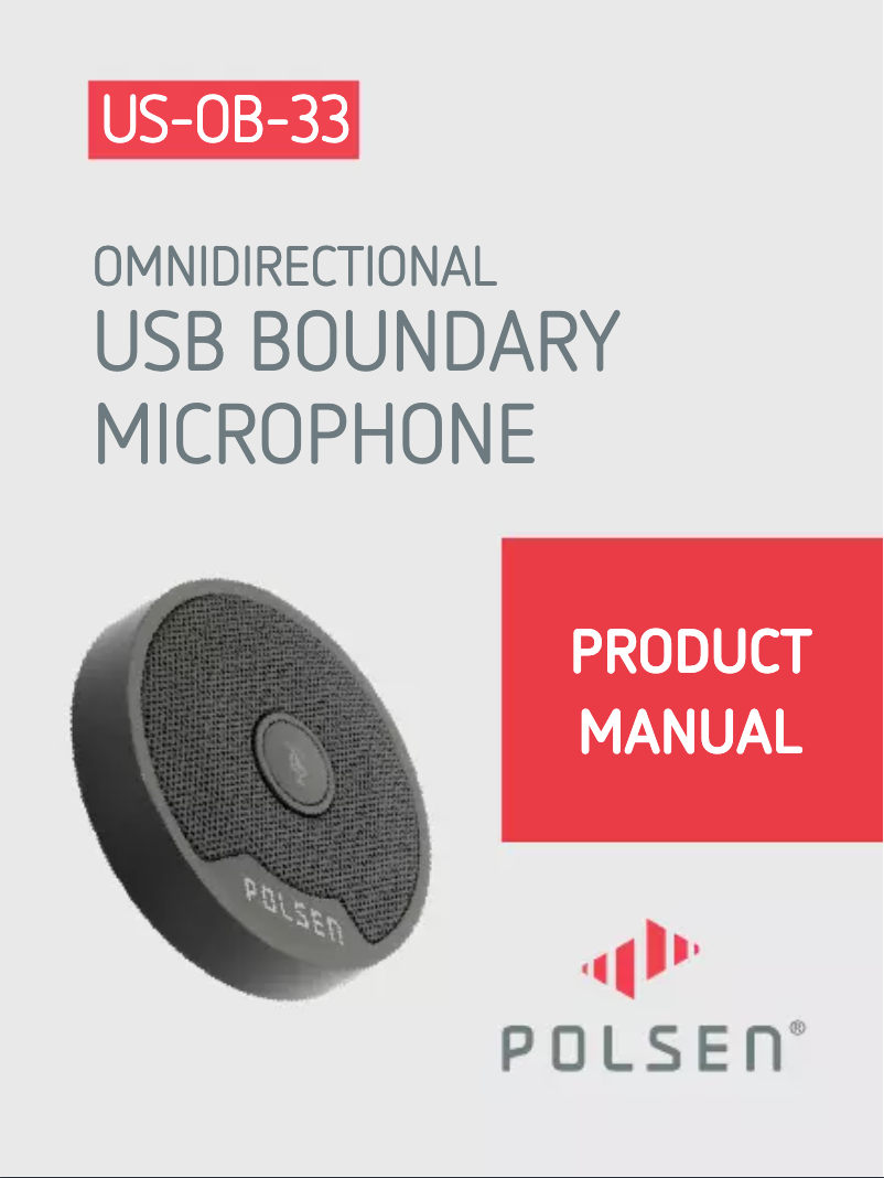 First page image of the manual for Omnidirectional USB Boundary US-OB-33