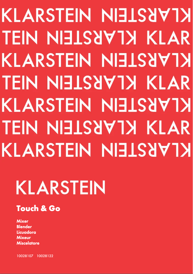 Page 1 of the manual User Manual Klarstein Touch & Go 10028107