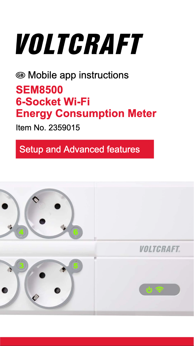 Page 1 of the manual User Manual Voltcraft SEM8500