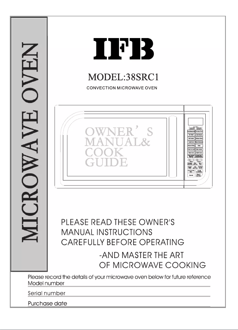 Page 1 of the manual User Manual IFB 38SRC1