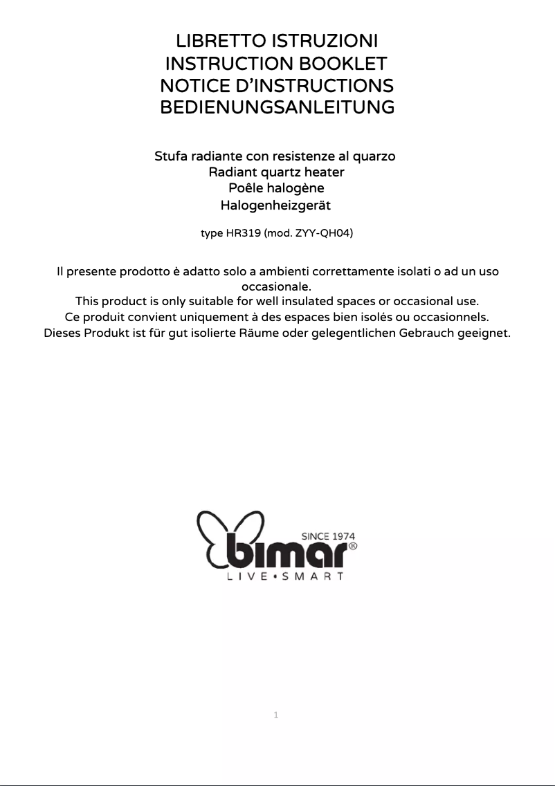 First page image of the manual for HR319