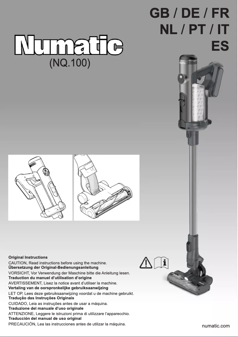 First page image of the manual for Quick NQ100