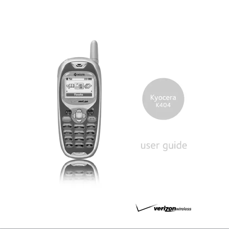 Page 1 of the manual User Manual Kyocera K404