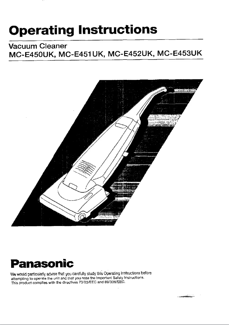 First page image of the manual for MC-E452UK
