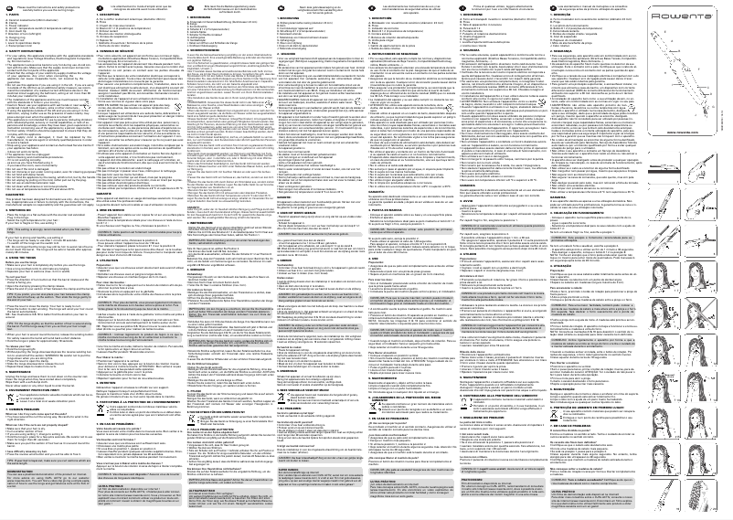 Page 1 of the manual User Manual Rowenta CF6510 Curl Activ