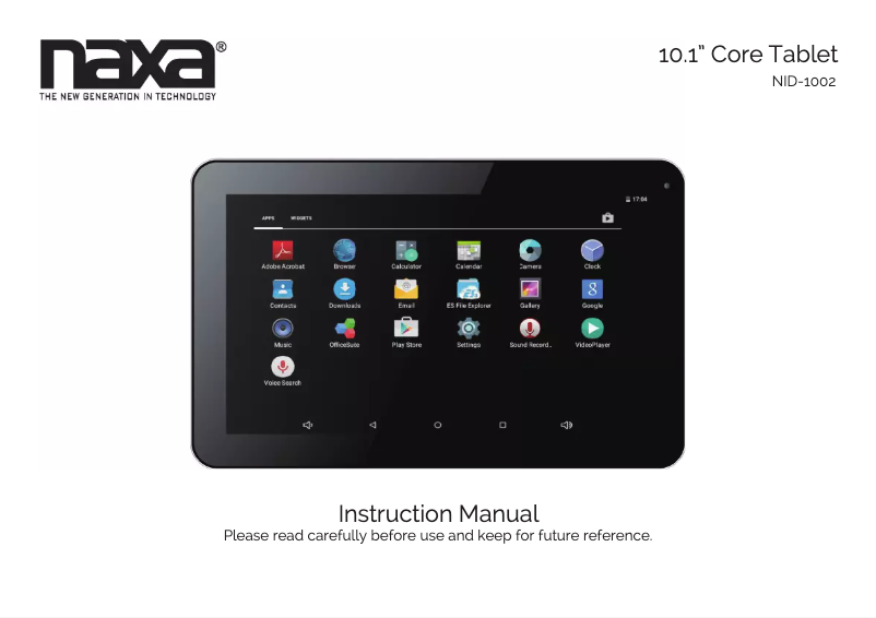 Image de la première page du manuel de l'appareil NID-1002