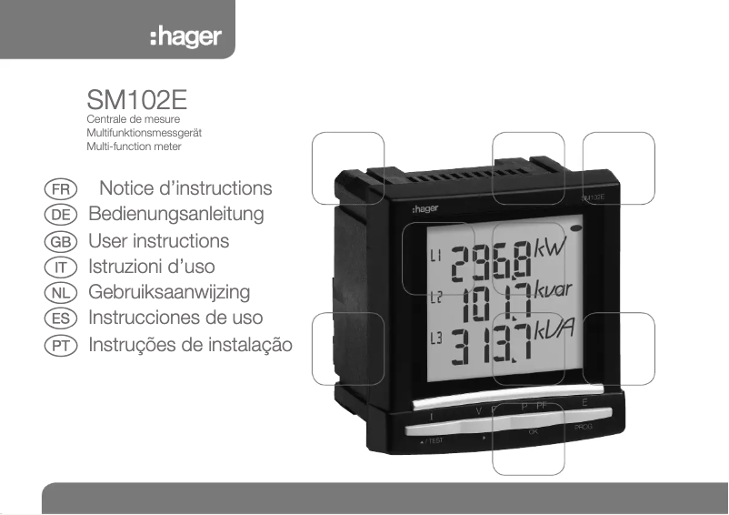 First page image of the manual for SM102E