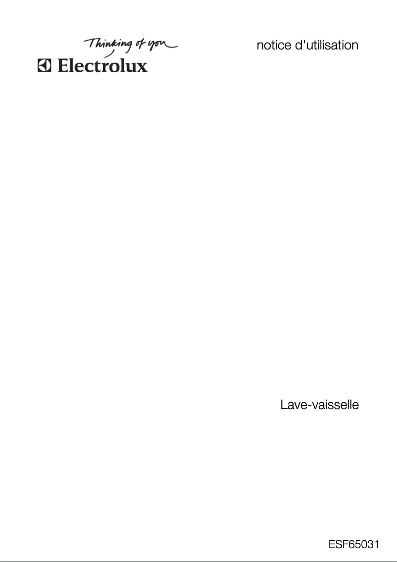 First page image of the manual for ESF65031W