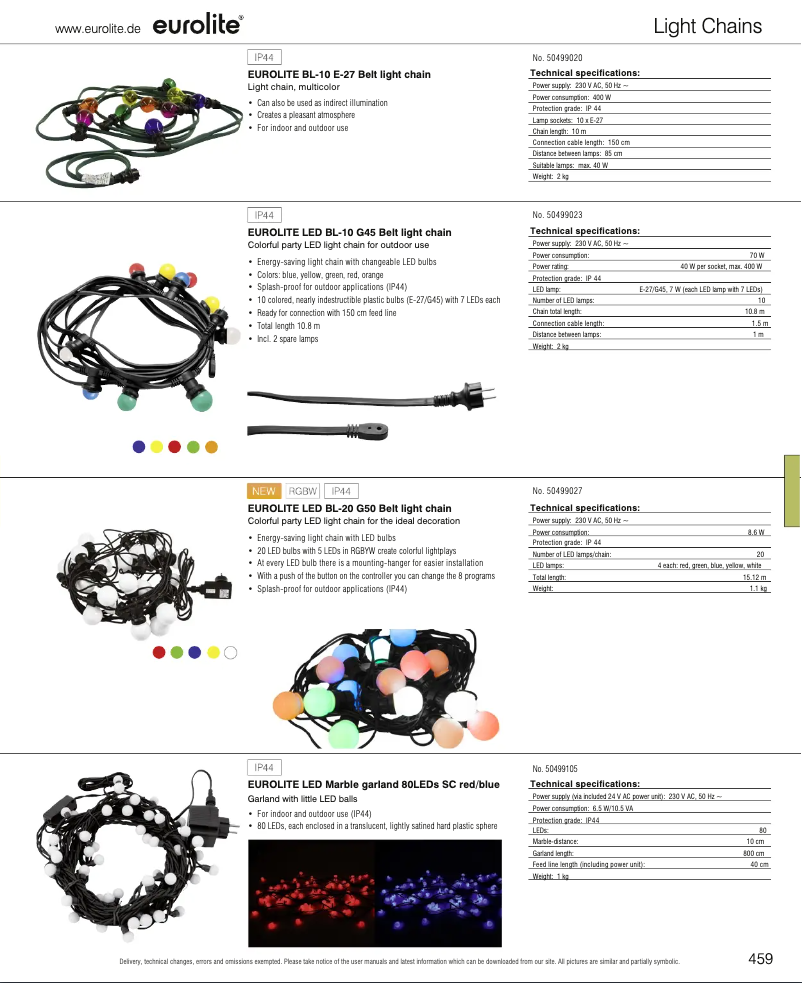 Image de la première page du manuel de l'appareil LED Marble Garland