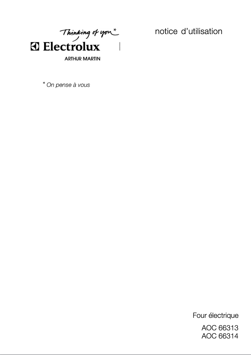 First page image of the manual for AOC 66313 K