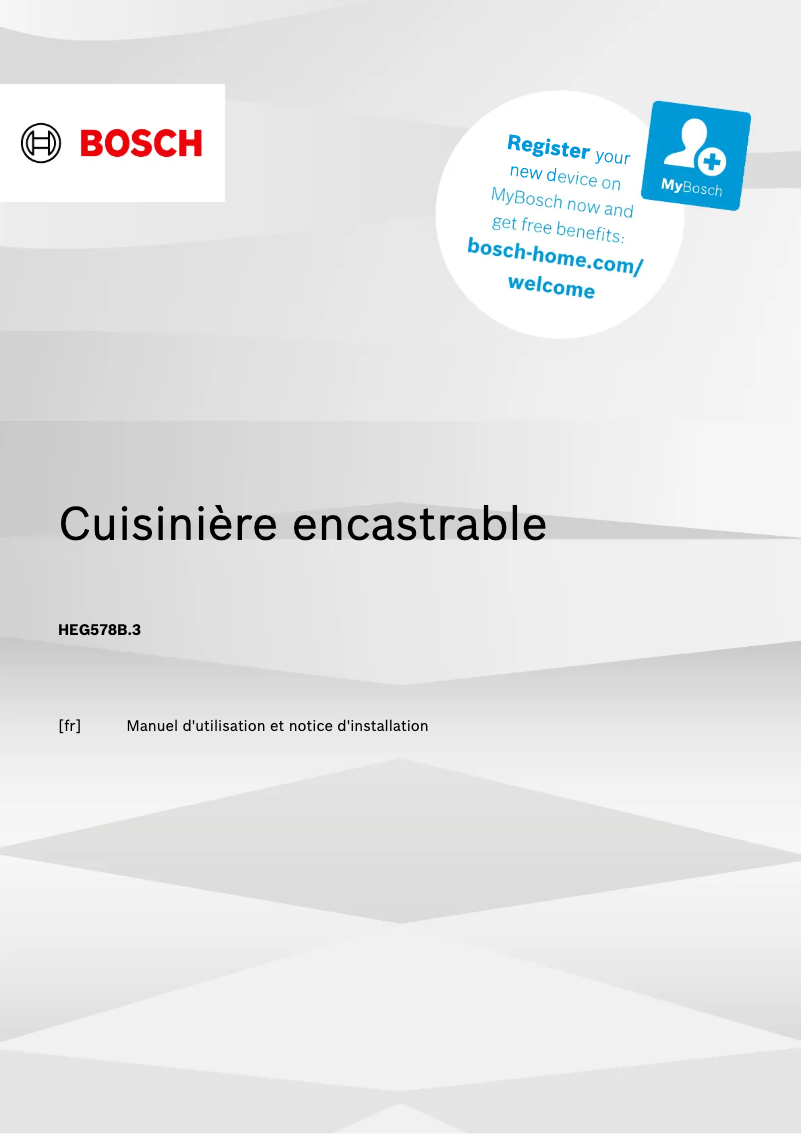 First page image of the manual for HEG578BB3