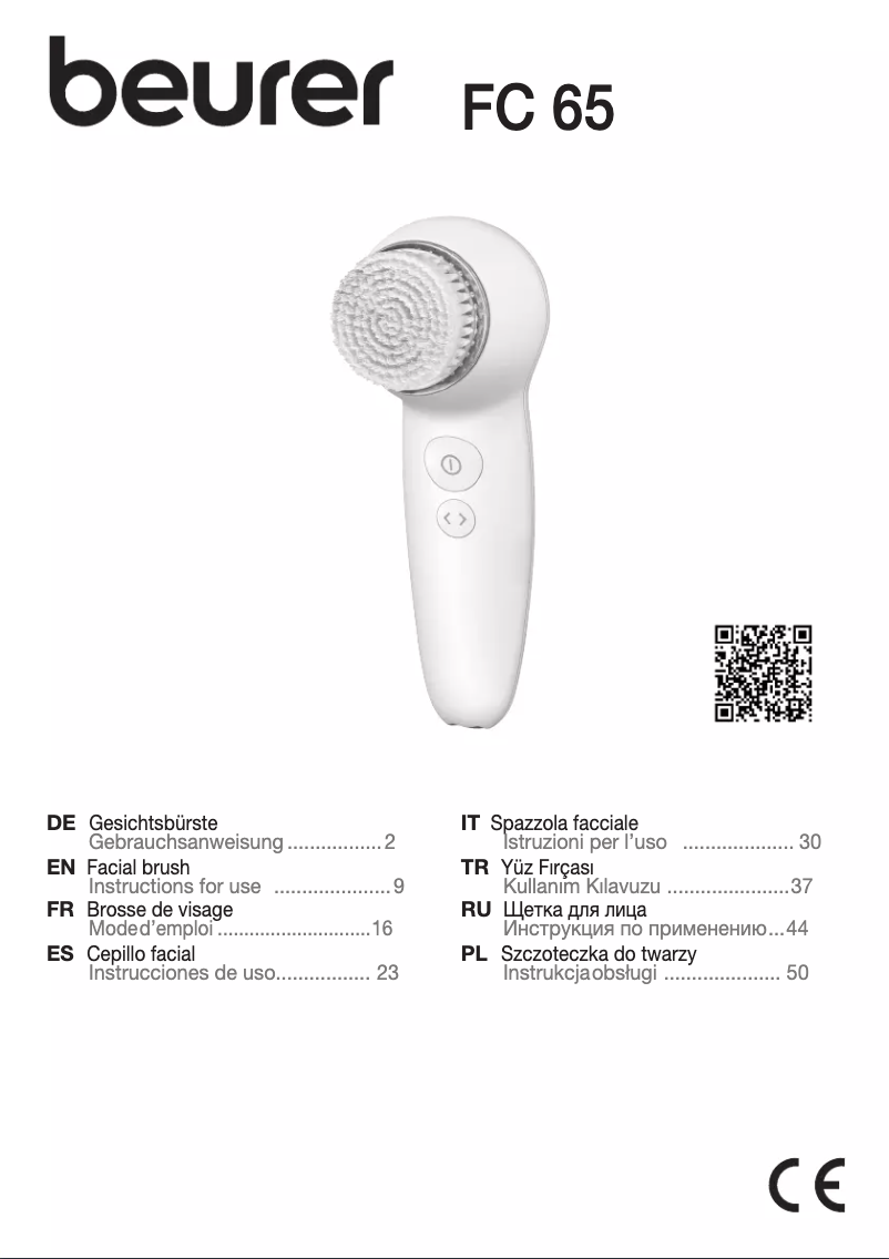 Page 1 of the manual Use and Maintenance Manual Beurer FC 65