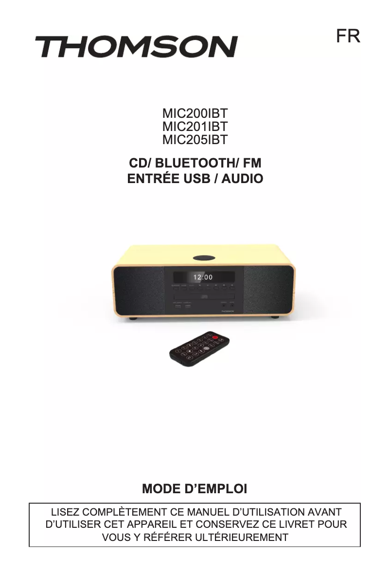 First page image of the manual for MIC201IBT