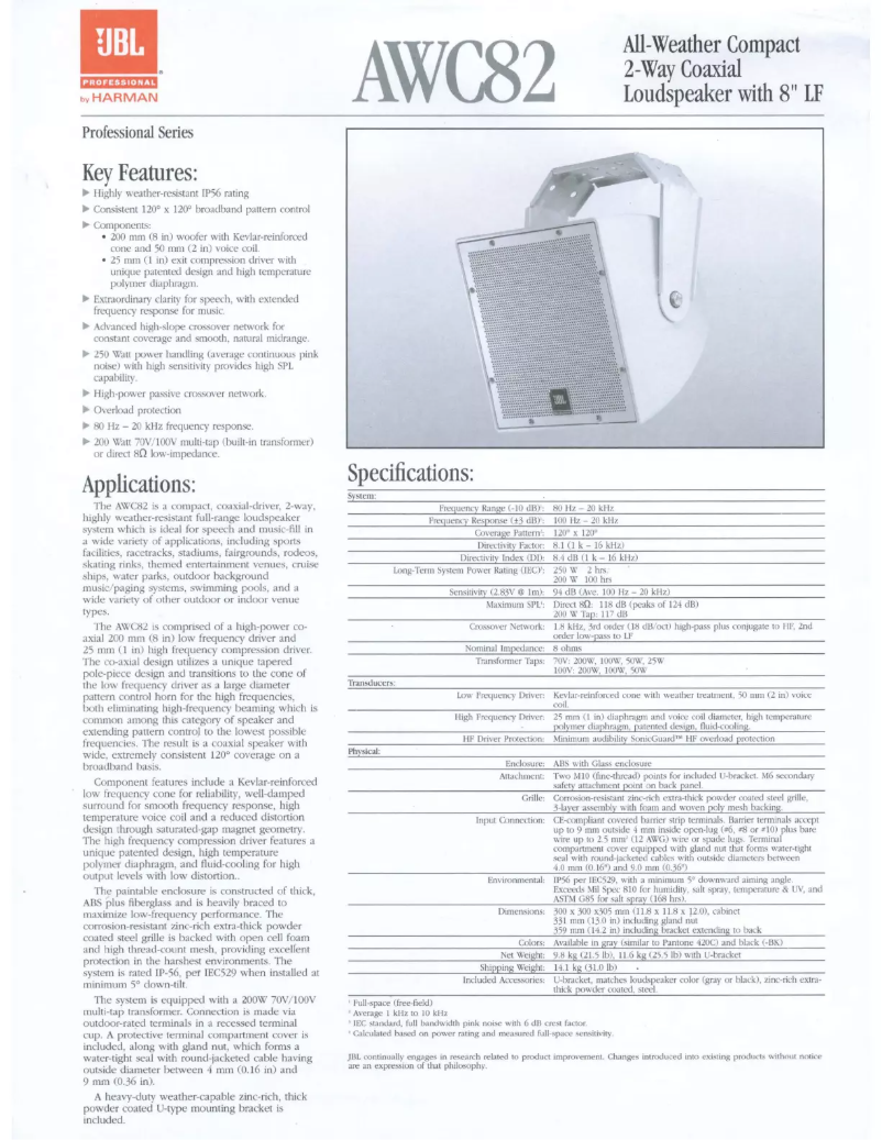 First page image of the manual for AWC82