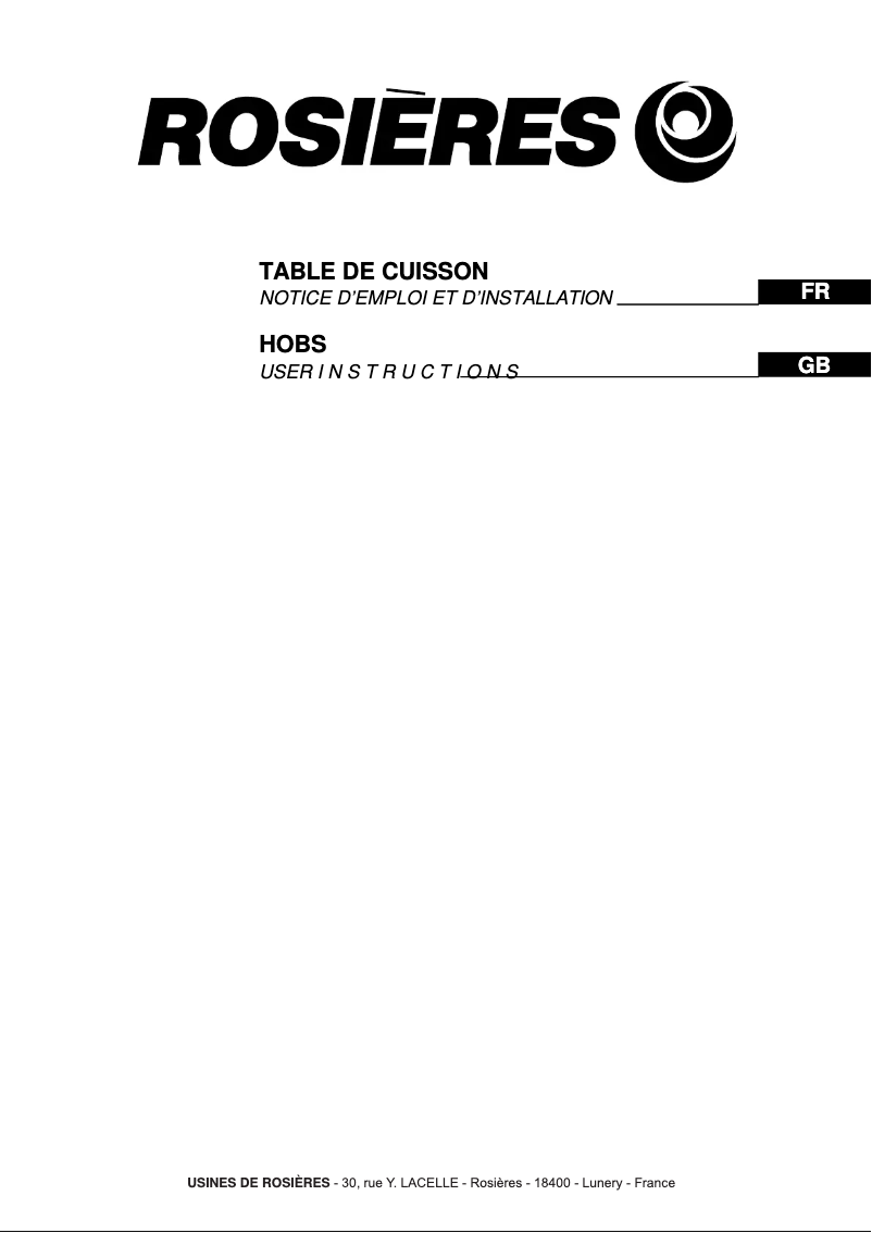 First page image of the manual for RBI 635 GE