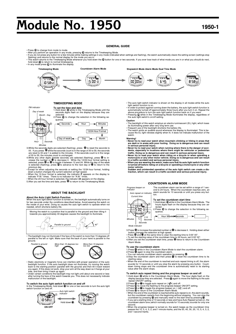 First page image of the manual for 1950