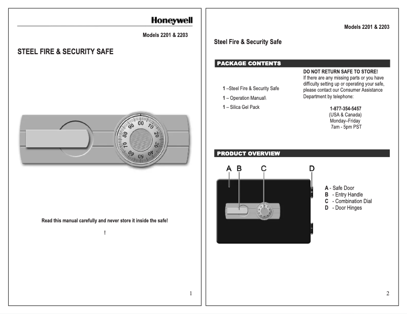 First page image of the manual for 2201