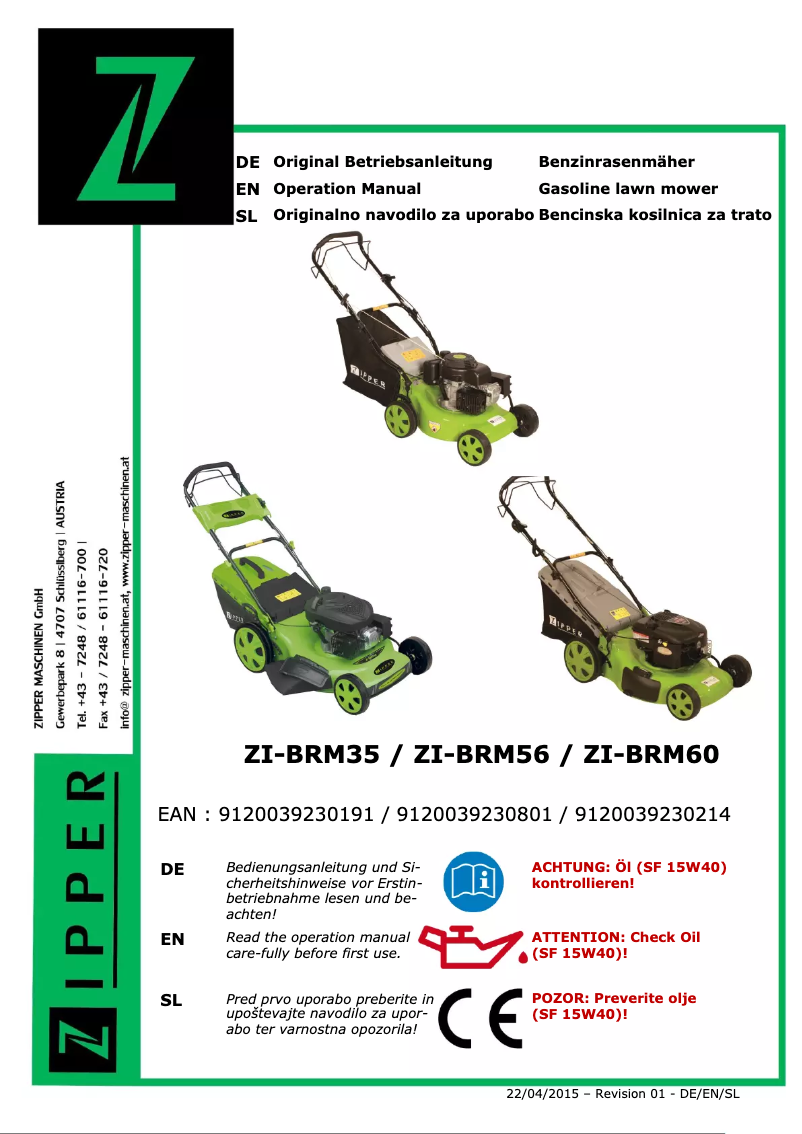 Page 1 of the manual User Manual Zipper ZI-BRM56