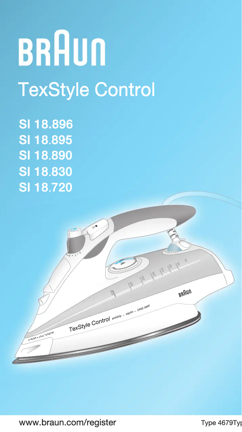 First page image of the manual for TexStyle Control SI18896