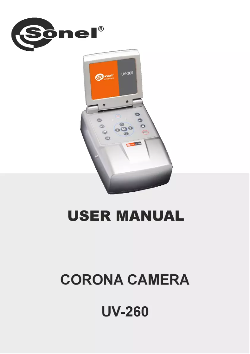 First page image of the manual for UV-260