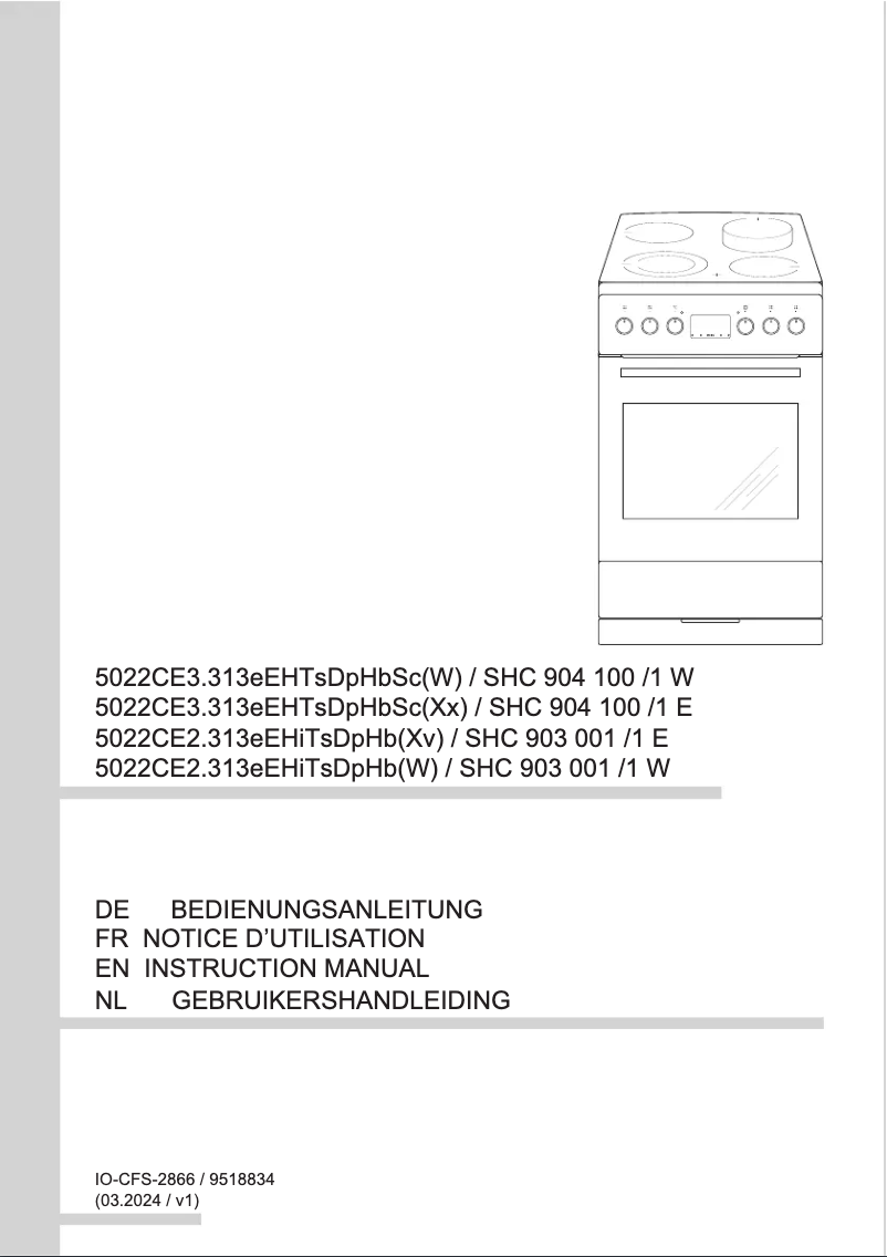 Page 1 of the manual User Manual Amica SHC 903 001 E