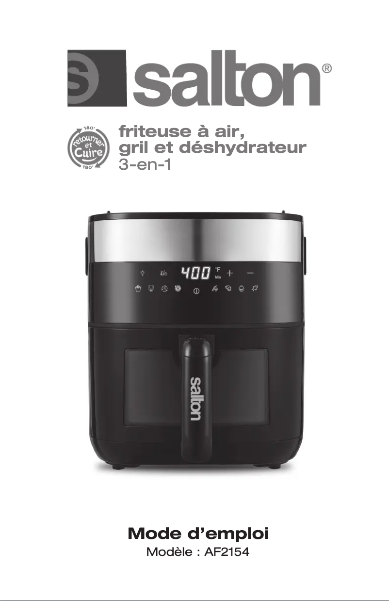 Page 1 of the manual User Manual Salton AF2154