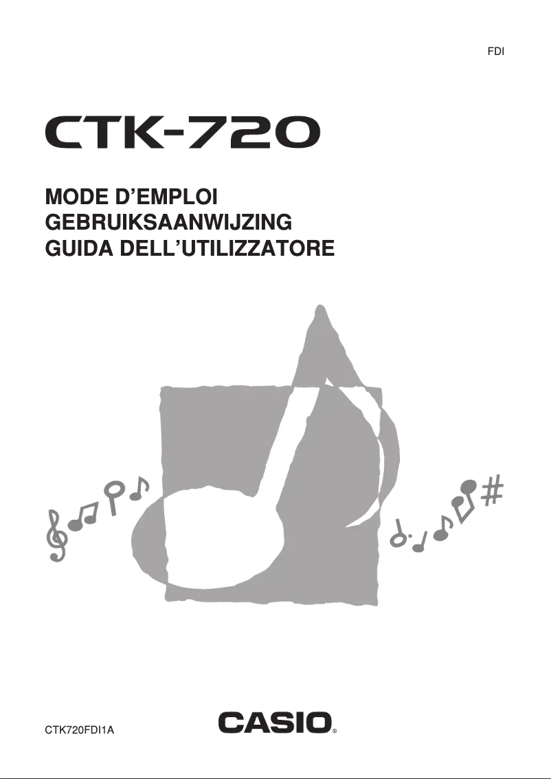 Page 1 de la notice Manuel utilisateur Casio CTK-720