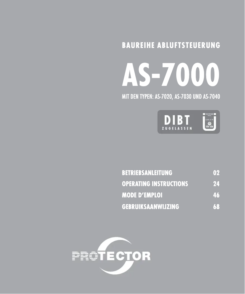 First page image of the manual for AS-7020