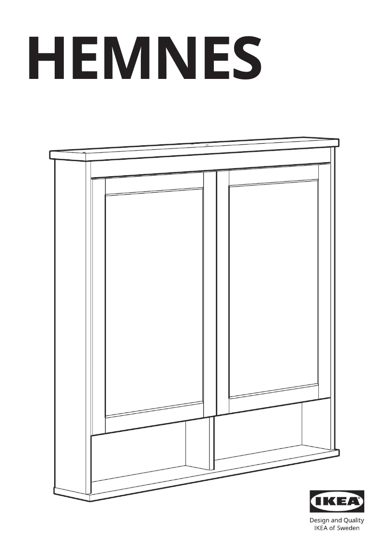 First page image of the manual for HEMNES 903.489.87