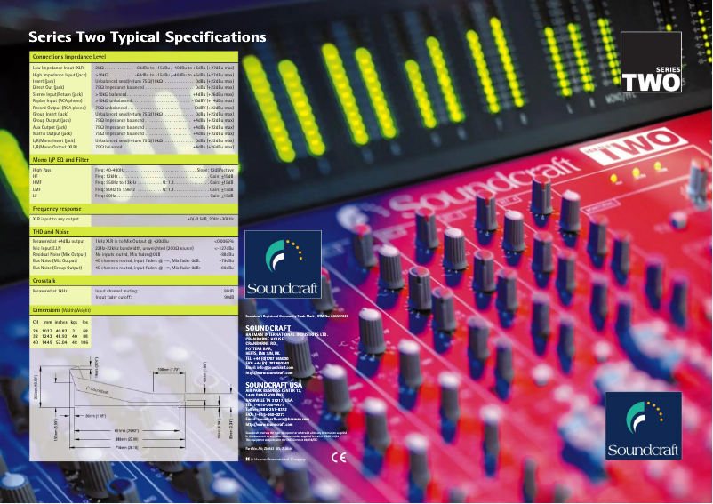 Page 1 of the manual User Manual Soundcraft Series TWO