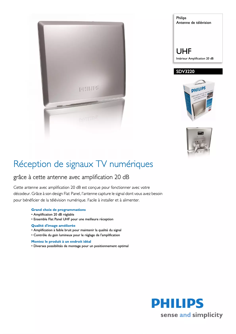 First page image of the manual for SDV3220