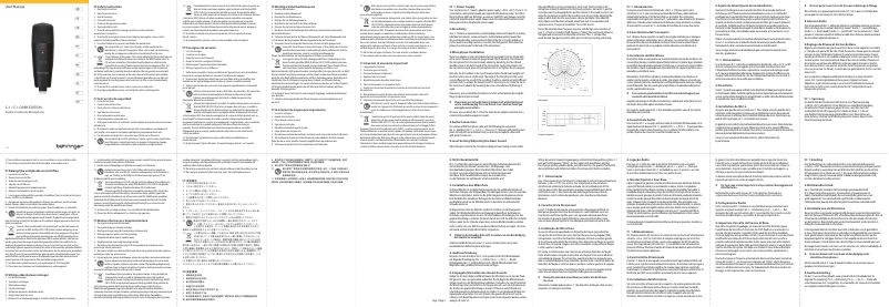 Page 1 of the manual User Manual Behringer C-1