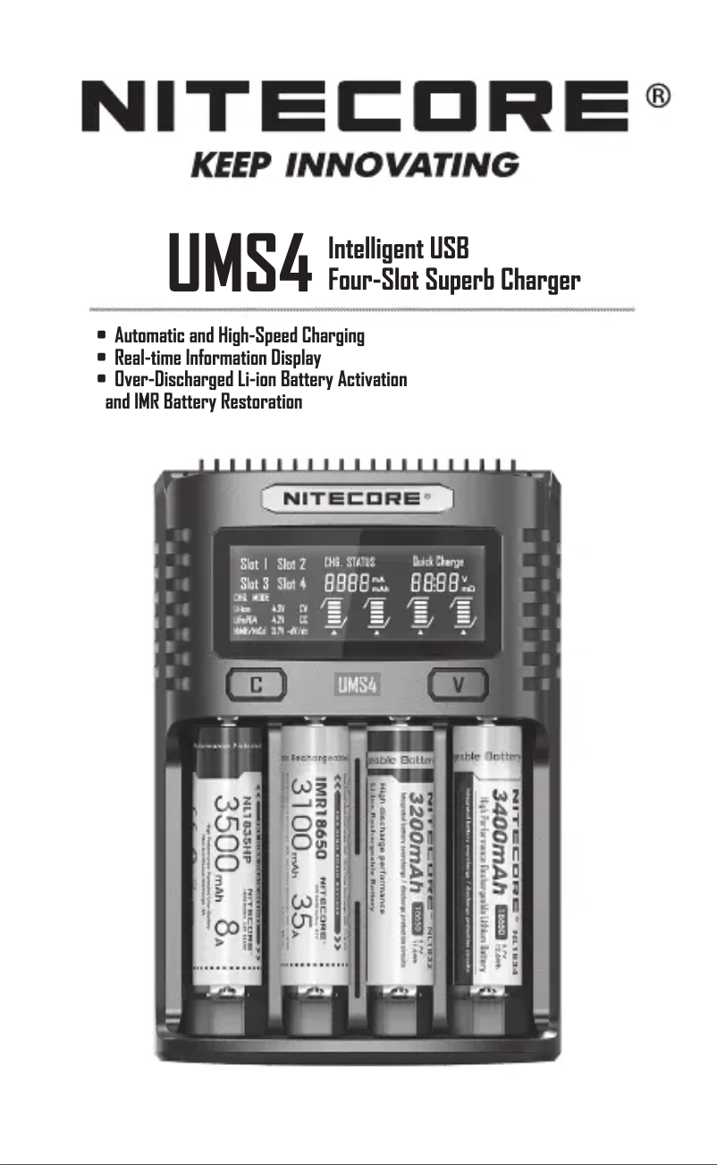 Page 1 of the manual User Manual Nitecore UMS4